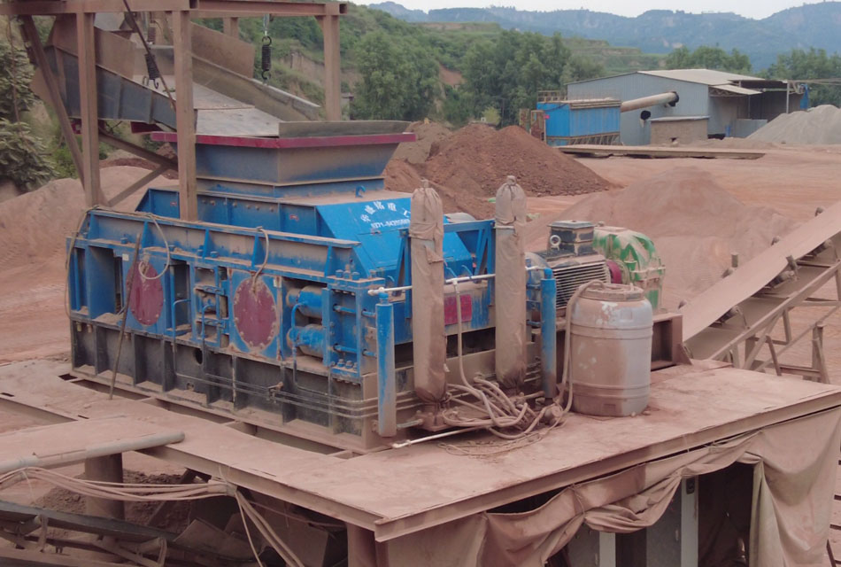 時產100噸制砂生產線 1210對輥制砂機 液壓對輥制砂機